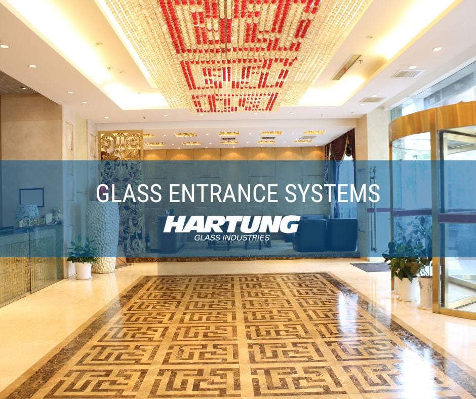 Hartung Glass Industries Glass Entrance System for Hospitality, Hotel and Resorts